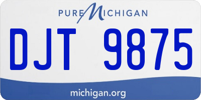 MI license plate DJT9875