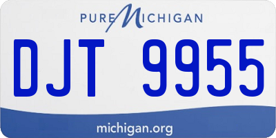 MI license plate DJT9955