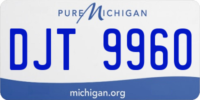 MI license plate DJT9960