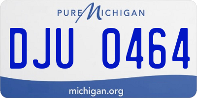 MI license plate DJU0464