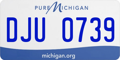 MI license plate DJU0739