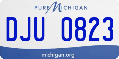 MI license plate DJU0823