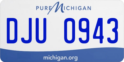 MI license plate DJU0943