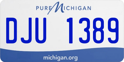 MI license plate DJU1389
