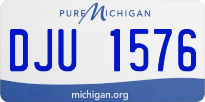 MI license plate DJU1576