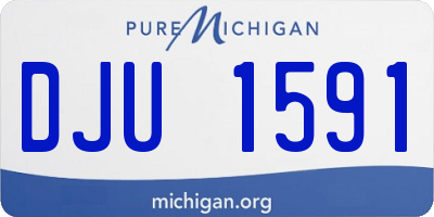 MI license plate DJU1591