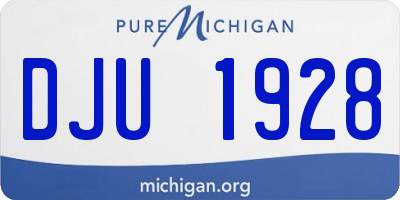 MI license plate DJU1928