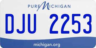 MI license plate DJU2253