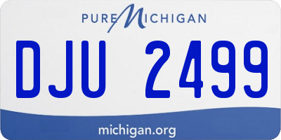 MI license plate DJU2499