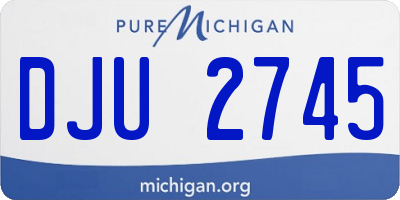 MI license plate DJU2745
