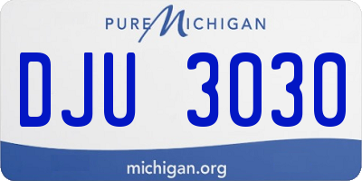 MI license plate DJU3030