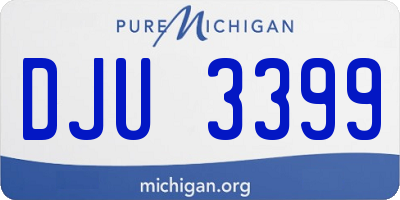 MI license plate DJU3399
