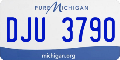 MI license plate DJU3790