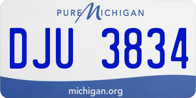 MI license plate DJU3834