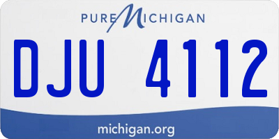 MI license plate DJU4112