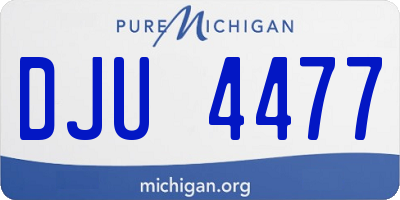MI license plate DJU4477