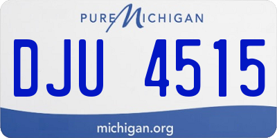 MI license plate DJU4515