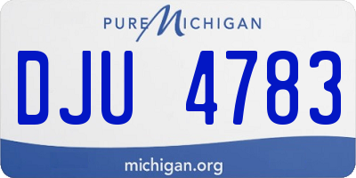 MI license plate DJU4783