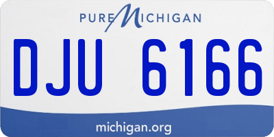 MI license plate DJU6166