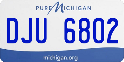 MI license plate DJU6802
