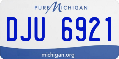 MI license plate DJU6921
