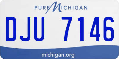 MI license plate DJU7146