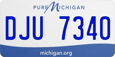 MI license plate DJU7340