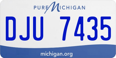 MI license plate DJU7435