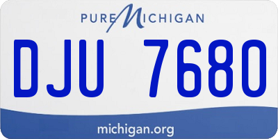 MI license plate DJU7680