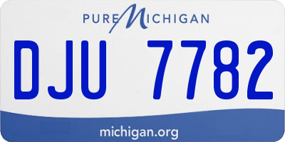 MI license plate DJU7782
