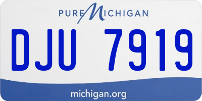 MI license plate DJU7919