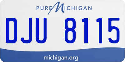 MI license plate DJU8115