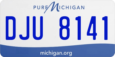 MI license plate DJU8141