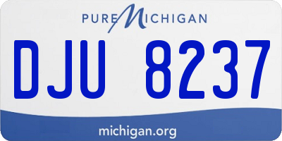 MI license plate DJU8237