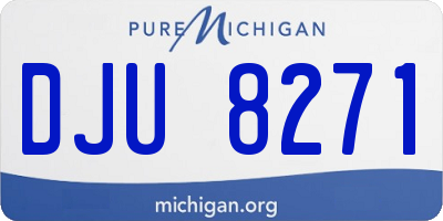 MI license plate DJU8271