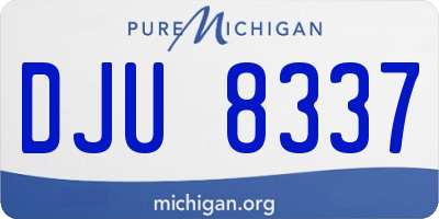 MI license plate DJU8337