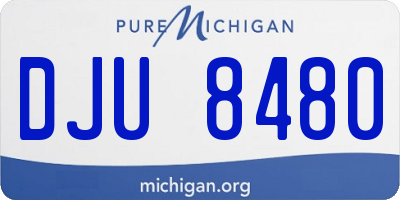MI license plate DJU8480