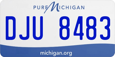 MI license plate DJU8483
