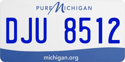 MI license plate DJU8512