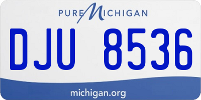 MI license plate DJU8536