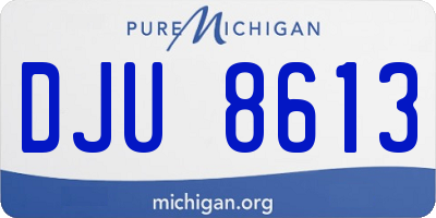 MI license plate DJU8613