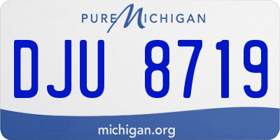 MI license plate DJU8719