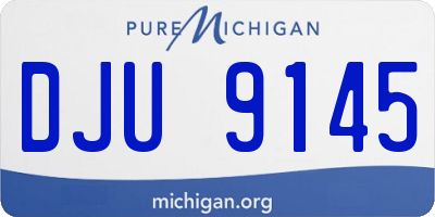 MI license plate DJU9145