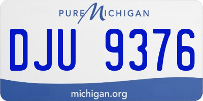 MI license plate DJU9376