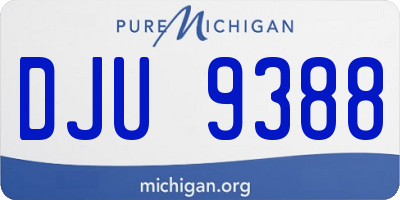 MI license plate DJU9388