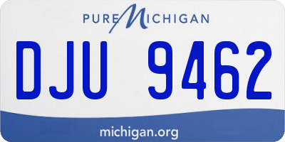 MI license plate DJU9462