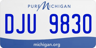 MI license plate DJU9830