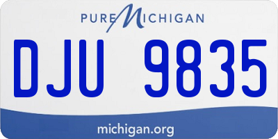MI license plate DJU9835