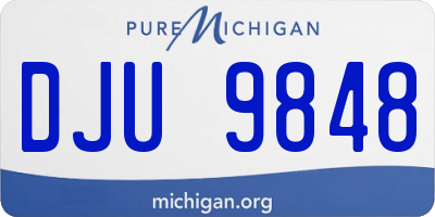 MI license plate DJU9848