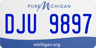 MI license plate DJU9897